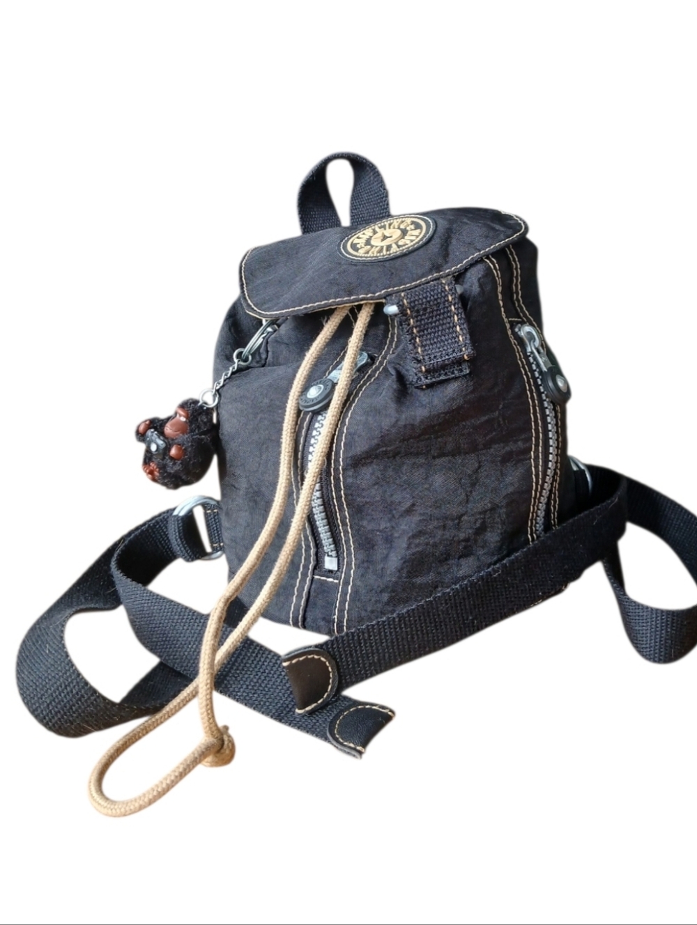 RARE VTG Kipling Mini Backpack Camera Bag | Lens Protector | Bottle Holder